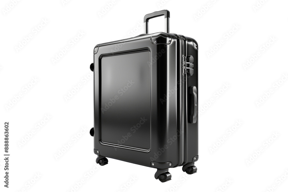 Black suitcase image isolated on transparent background Black suitcase image isolated on transparent background