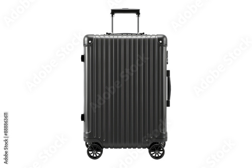 Black suitcase image isolated on transparent background