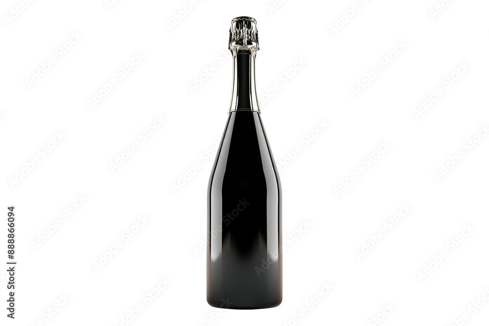 Bottle of prosecco or champagne isolated on transparent background Bottle of prosecco or champagne isolated on transparent background