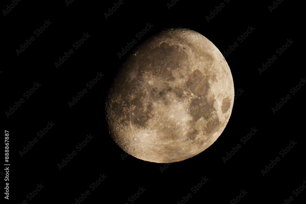 Part of the Moon transitioning to full moon Part of the Moon transitioning to full moon