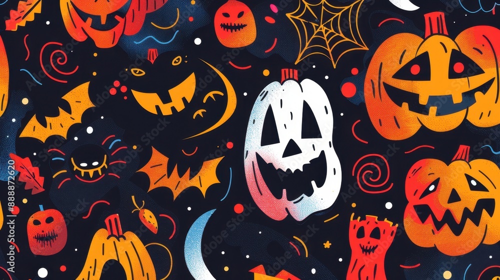 Halloween Pattern Illustration Halloween Pattern Illustration