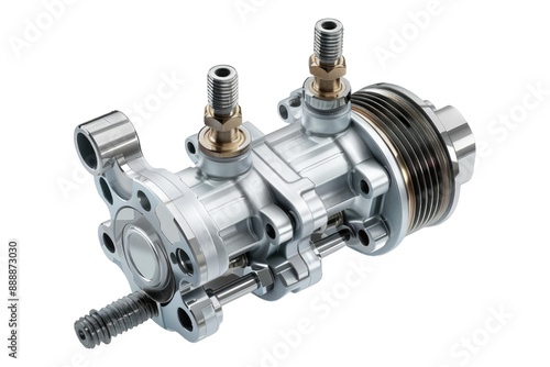 Car clutch master cylinder isolated on transparent background