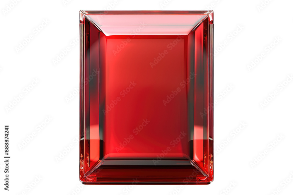 Carmine glass case isolated on transparent background Carmine glass case isolated on transparent background