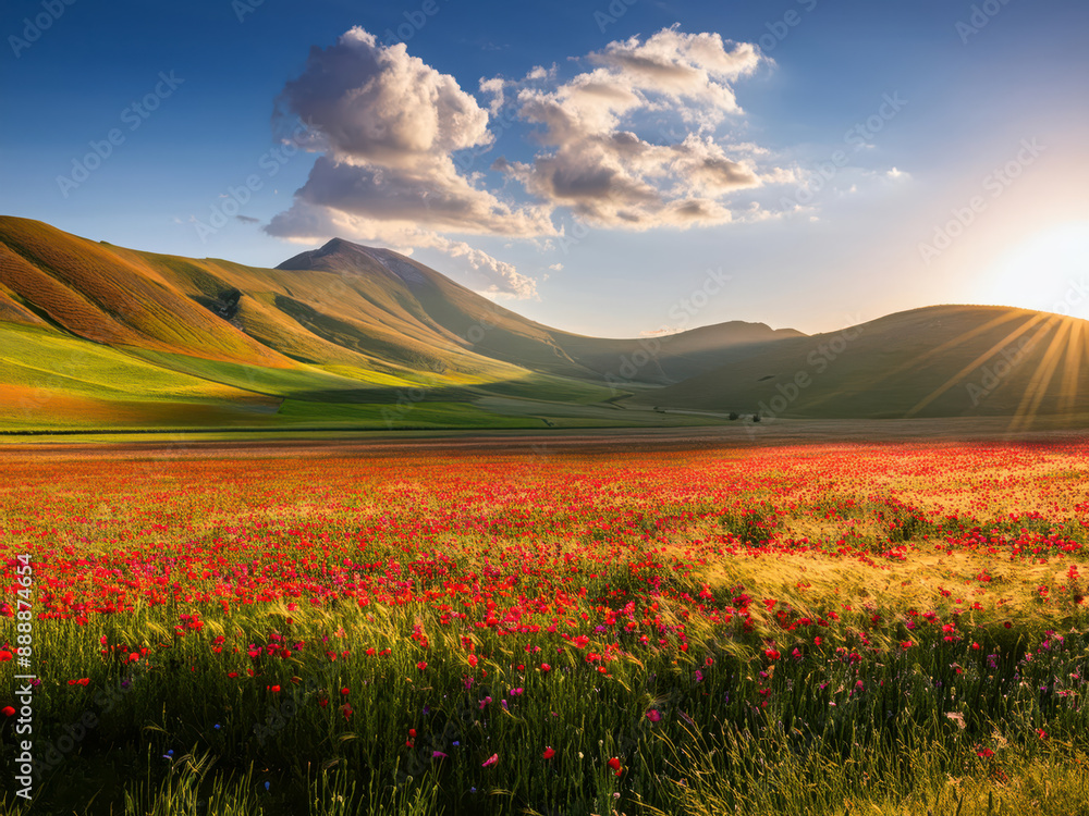 Fototapeta premium spring in the mountains