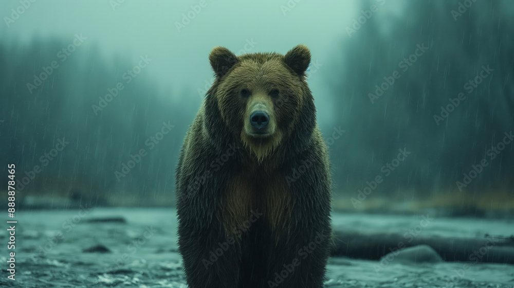 Fototapeta premium Bear wallpaper. Bear poster