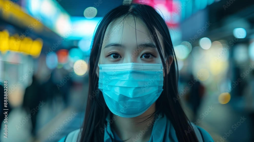 Person wearing surgical mask Person wearing surgical mask