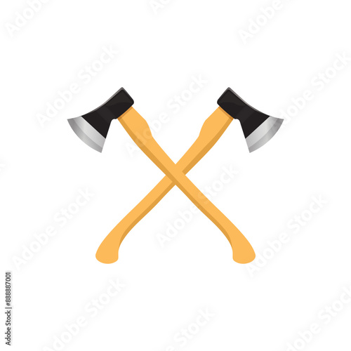 Cross Axe icon vector.