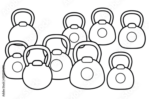 Kettlebells Line Art Illustration Examples Ideas Techniques