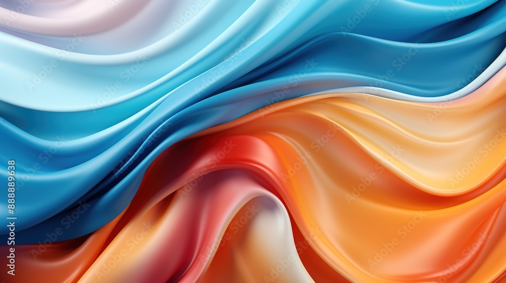Abstract background with colorful silk waves.A soft and elegant fabric with abstract waves Abstract background with colorful silk waves.A soft and elegant fabric with abstract waves