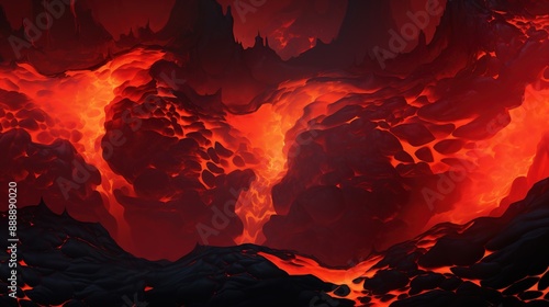 Lava texture fire background rock volcano magma molten hell hot flow flame pattern seamless