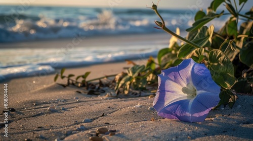 Beach moon flower Ipomoea violacea photo