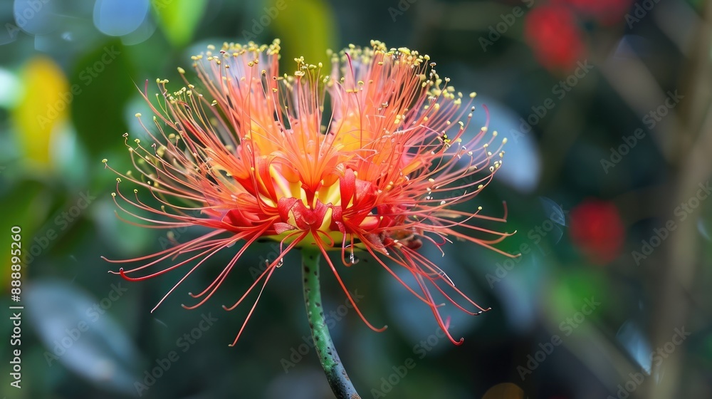 Beautiful Flower in the Garden Brownea grandiceps Beautiful Flower in the Garden Brownea grandiceps