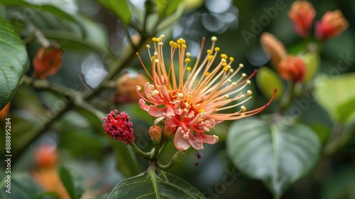 Beautiful Flower in the Garden Brownea grandiceps photo