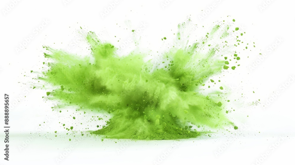 Colorful powder explosion splashes isolated on white background Colorful powder explosion splashes isolated on white background