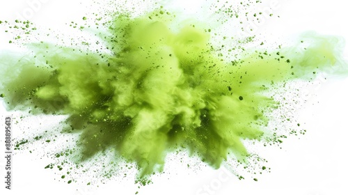 Colorful powder explosion splashes isolated on white background