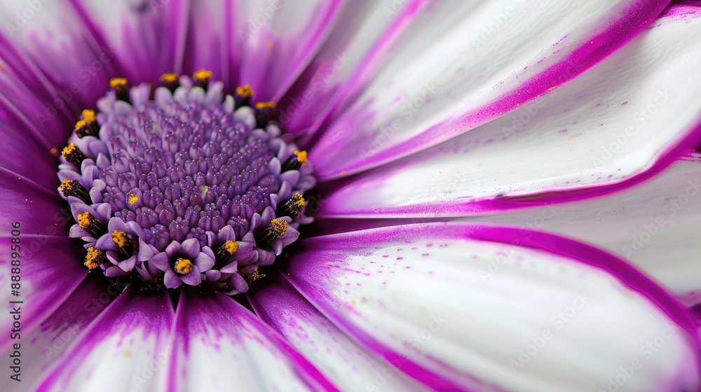 Beautiful purple and white Daisy flower in close up Beautiful purple and white Daisy flower in close up