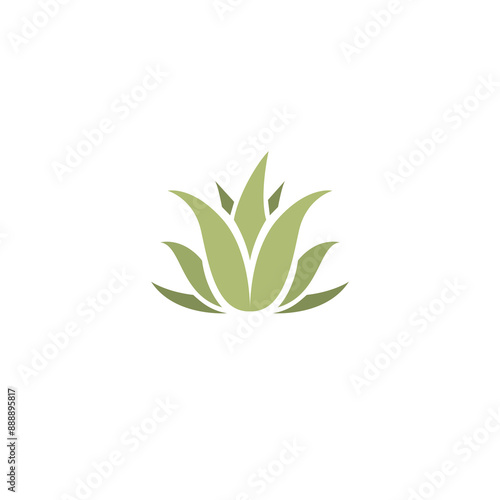 Aloe Vera Logo Design. Aloe Icon Vector