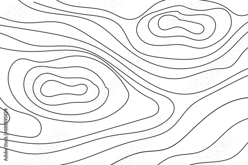 Wood texture material doodle hand drawn line. Tree trunk geometric curve and wave contour. Rings and circles. 