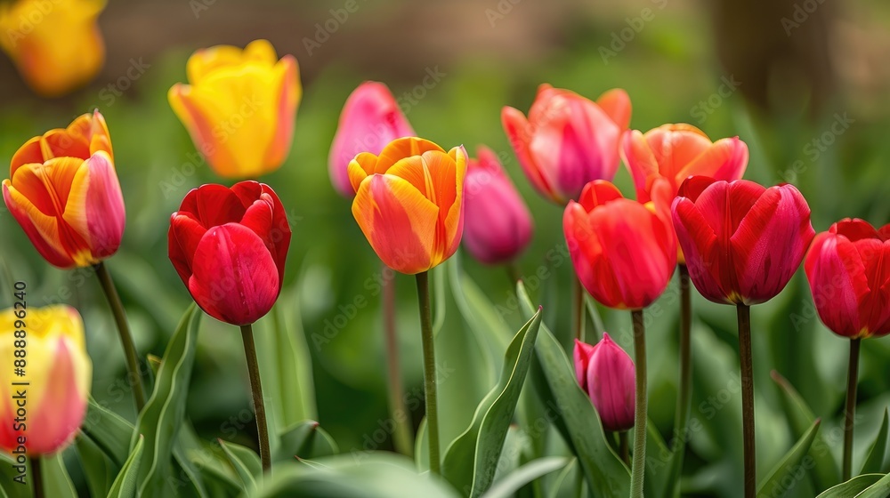 Beautiful tulips in the garden Beautiful tulips in the garden