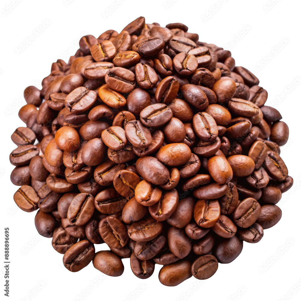Pile of coffee beans isolated on transparent background Pile of coffee beans isolated on transparent background