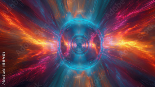 Rainbow abstract cyberspace art, spiritual, inspiration, artificial intelligence, neural networks, data, internet, binary, cloud computing, prompts, universe, yoga, etc. © Cyber & Spiritual