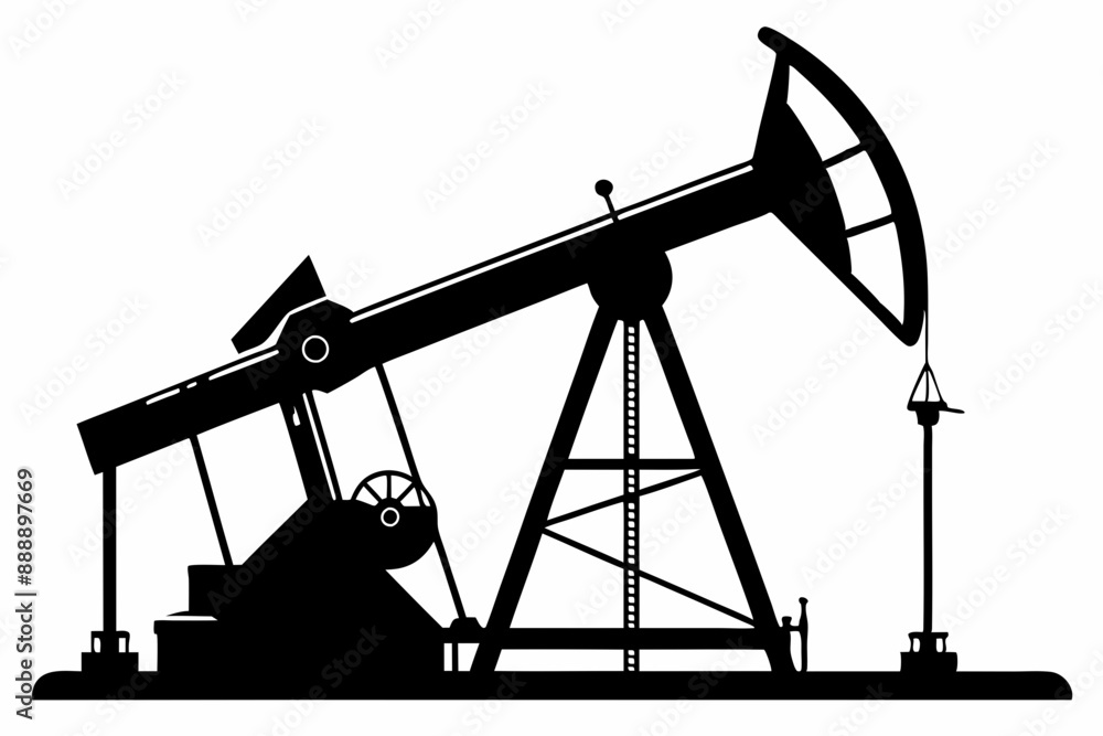 Oil pump jack Silhouette Vector art, Pump jack black Clip art, petrol pumpjack flat vector icon
Oil pump jack Silhouette Vector art, Pump jack black Clip art, petrol pumpjack flat vector icon