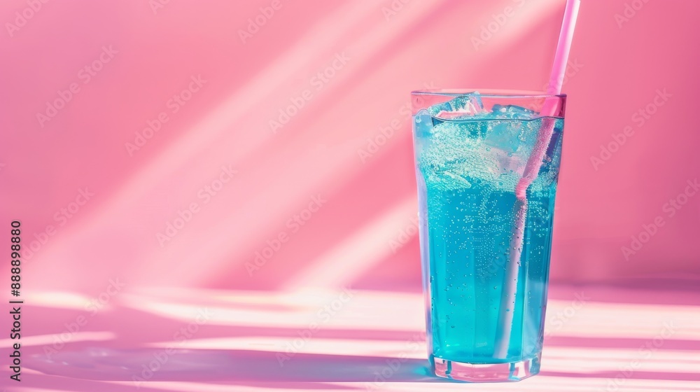 Summer colorful drink on a pastel background Summer colorful drink on a pastel background