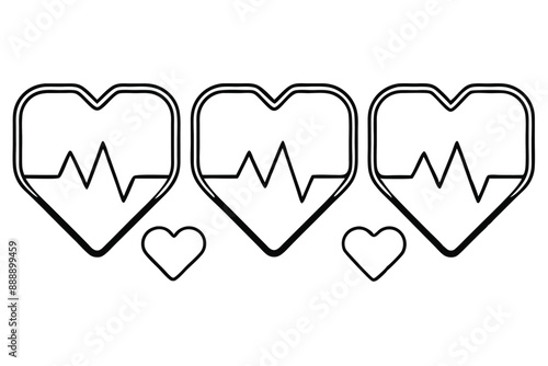 Heart Rate Monitor Modern Line Art Illustration Ideas Trends