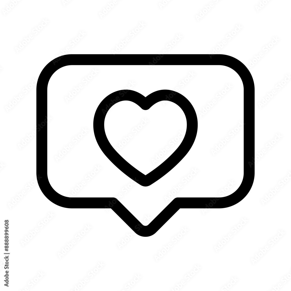social media like notification icon with heart symbol color editable social media like notification icon with heart symbol color editable