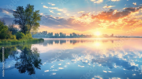 Tranquil Sunrise Landscape