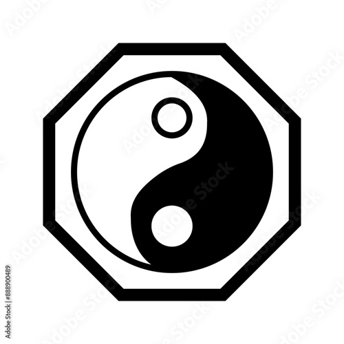 Yin Yang Symbol - Vector Sign color editable