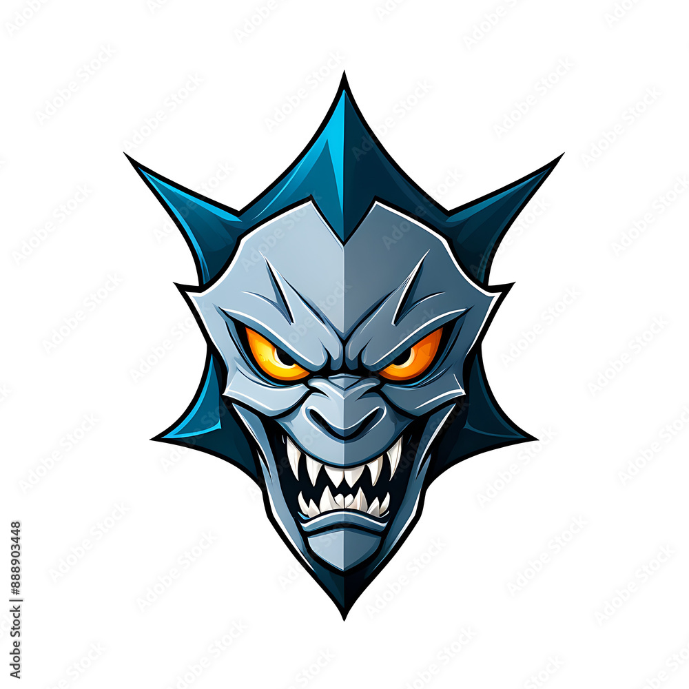 Head mascot logo design, for t-shirts or stickers Head mascot logo design, for t-shirts or stickers