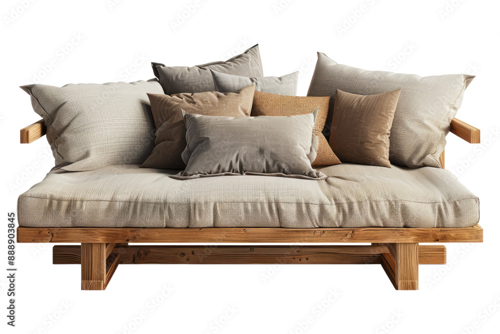 Daybed isolated on transparent background Daybed isolated on transparent background