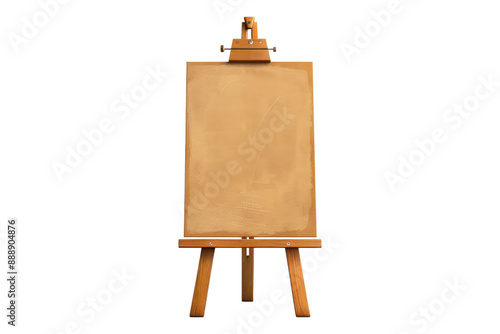 Easel board isolated on transparent background