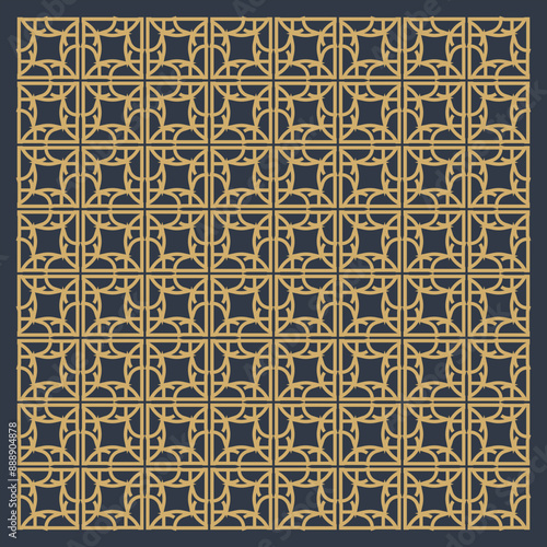 Gold polygonal background seamless pattern