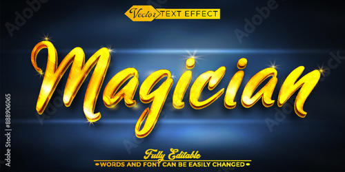 Shiny Mystic Magic Vector Editable Text Effect Template