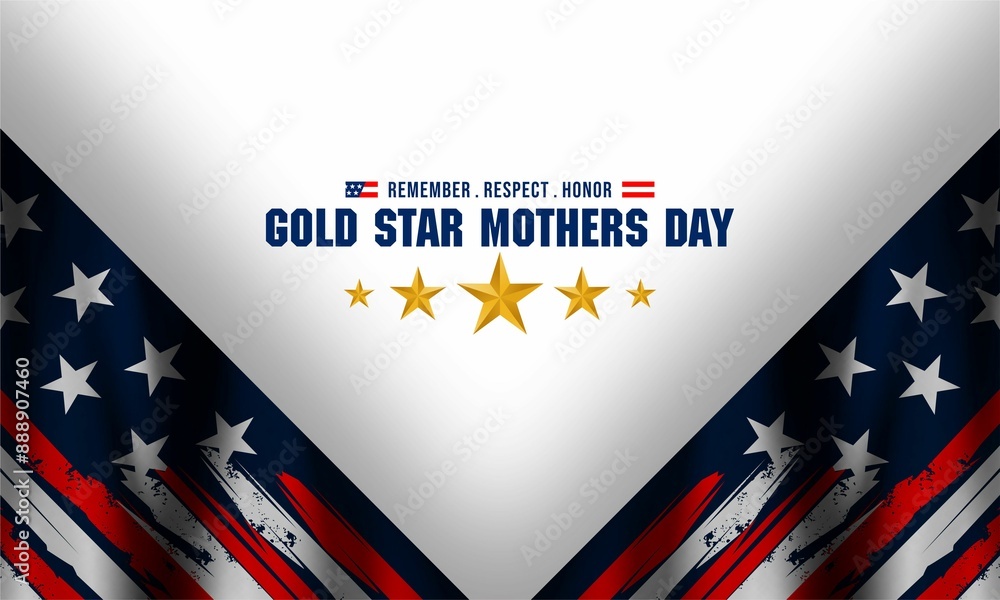 Gold Star Mother’s Day vector banner design. Gold Star Mother’s Day vector banner design.