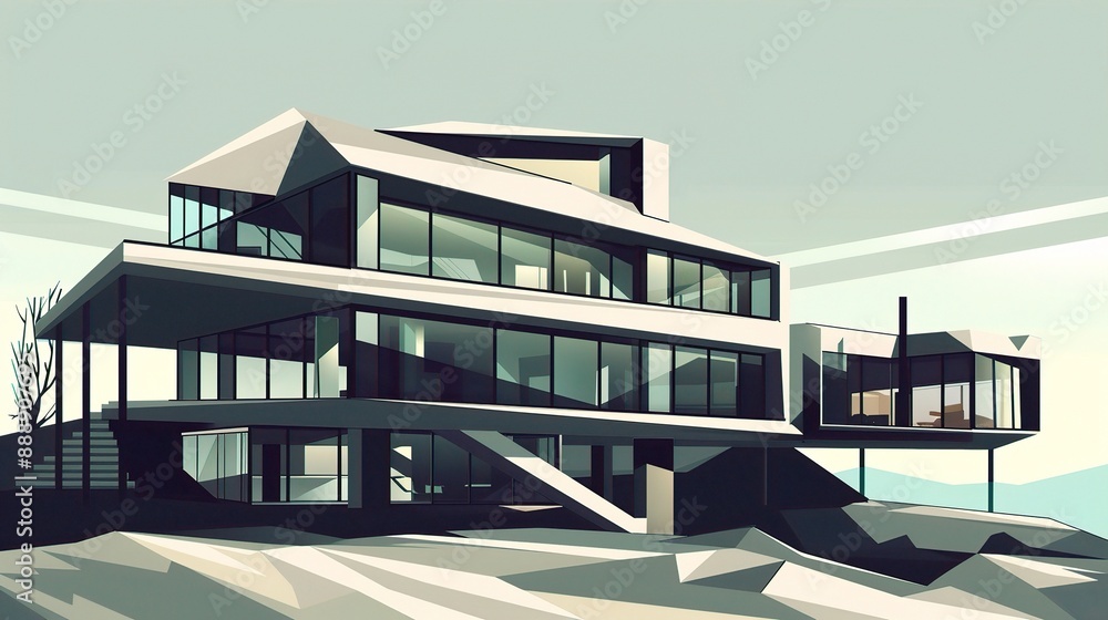 Architectural Illustration: A Detailed and Vivid Visualization of Architectural Masterpieces and Designs Architectural Illustration: A Detailed and Vivid Visualization of Architectural Masterpieces and Designs