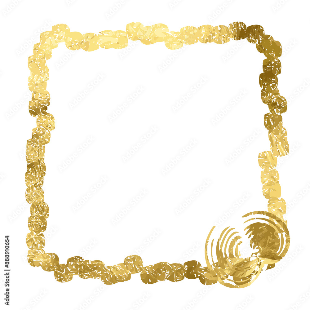 Frame of golden circles/ PNg golden frame. Gold element on transparent background. Social media, package labels, beauty products, jewelry package, wedding invitations.