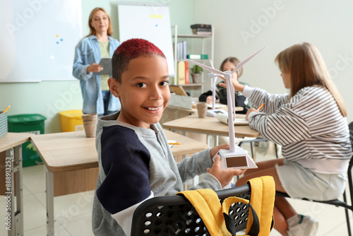 Teenage African-American bo...