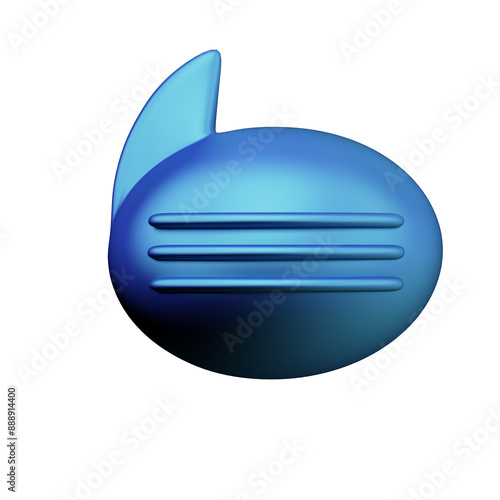 Various toon 3D icons of speech bubbles