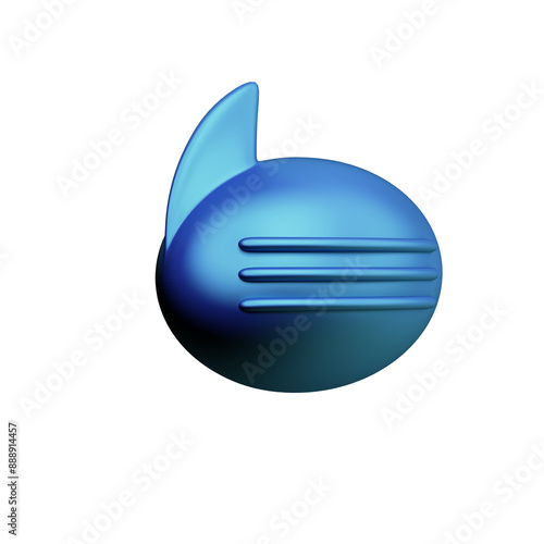 Various toon 3D icons of speech bubbles