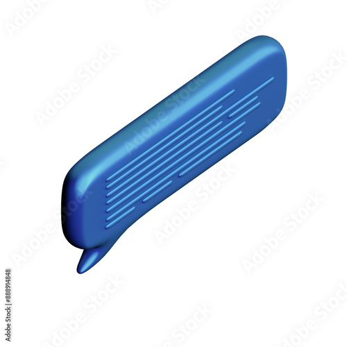 Various toon 3D icons of speech bubbles