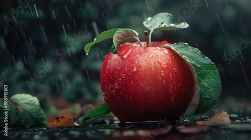Red-apple in the garden