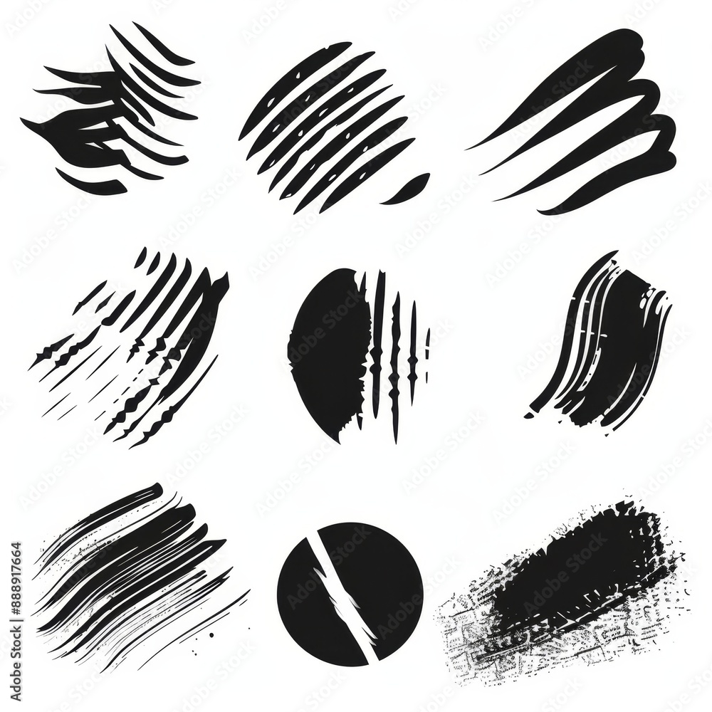 Brush stroke icon, paintbrush smear isolated, brushstroke painted texture, ink paint shape, splash stain set Brush stroke icon, paintbrush smear isolated, brushstroke painted texture, ink paint shape, splash stain set