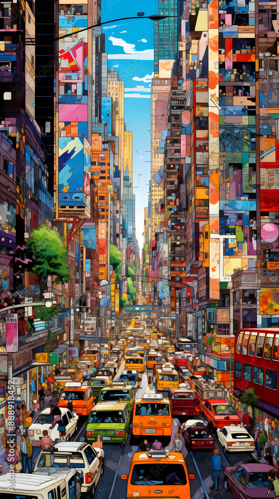 In the Heart of the Urban Jungle: A Snapshot of Metropolitan Chaos and Symmetry In the Heart of the Urban Jungle: A Snapshot of Metropolitan Chaos and Symmetry