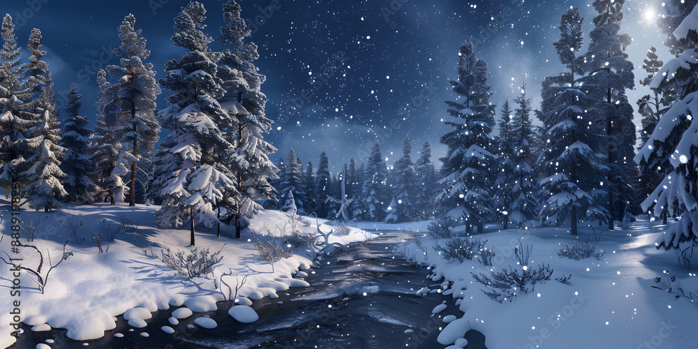 Winter snowy landscape Winter snowy landscape