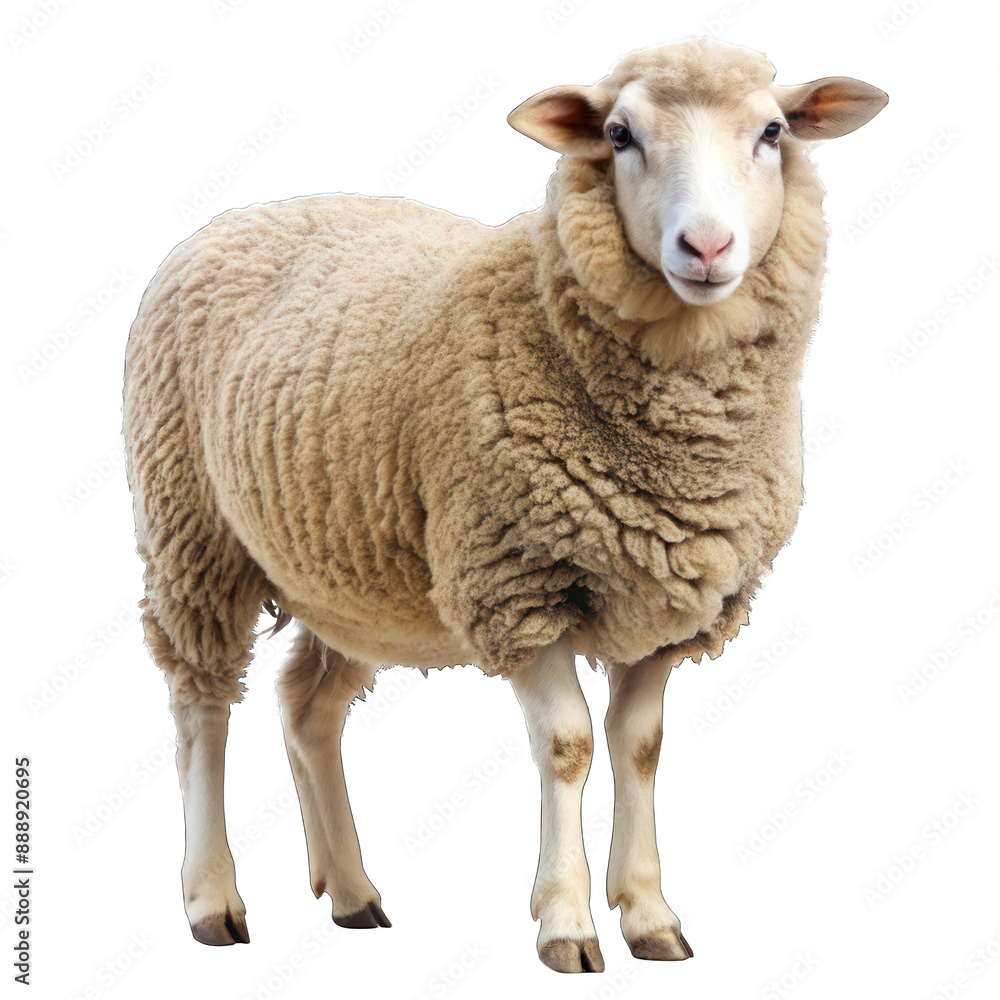 Side view of sheep isolated on transparent background Side view of sheep isolated on transparent background