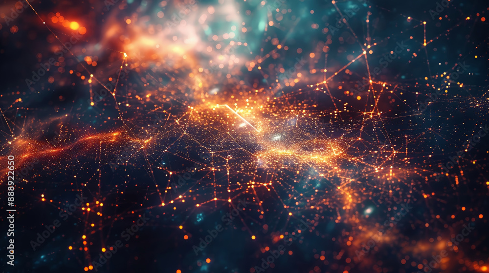 Bring to life the vision of an expansive internet network connecting galaxies through an intricate aerial view design Show the complexities and Bring to life the vision of an expansive internet network connecting galaxies through an intricate aerial view design Show the complexities and