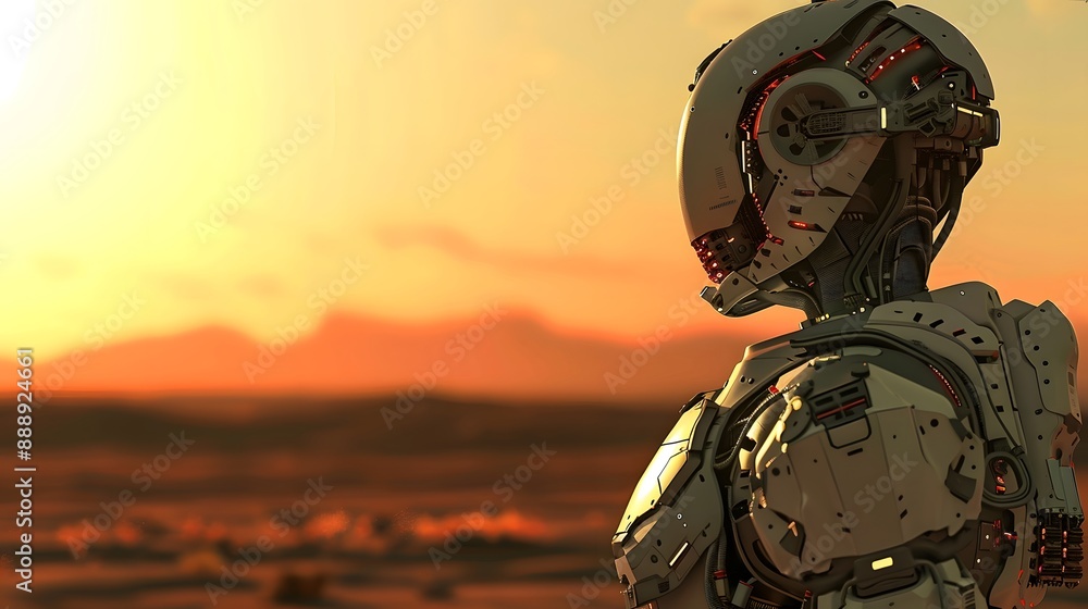 Alien standing in outer space, Landscape of an alien planet, view of another planet surface, science fiction background. Futuristic city Fictional background. Alien standing in outer space, Landscape of an alien planet, view of another planet surface, science fiction background. Futuristic city Fictional background.